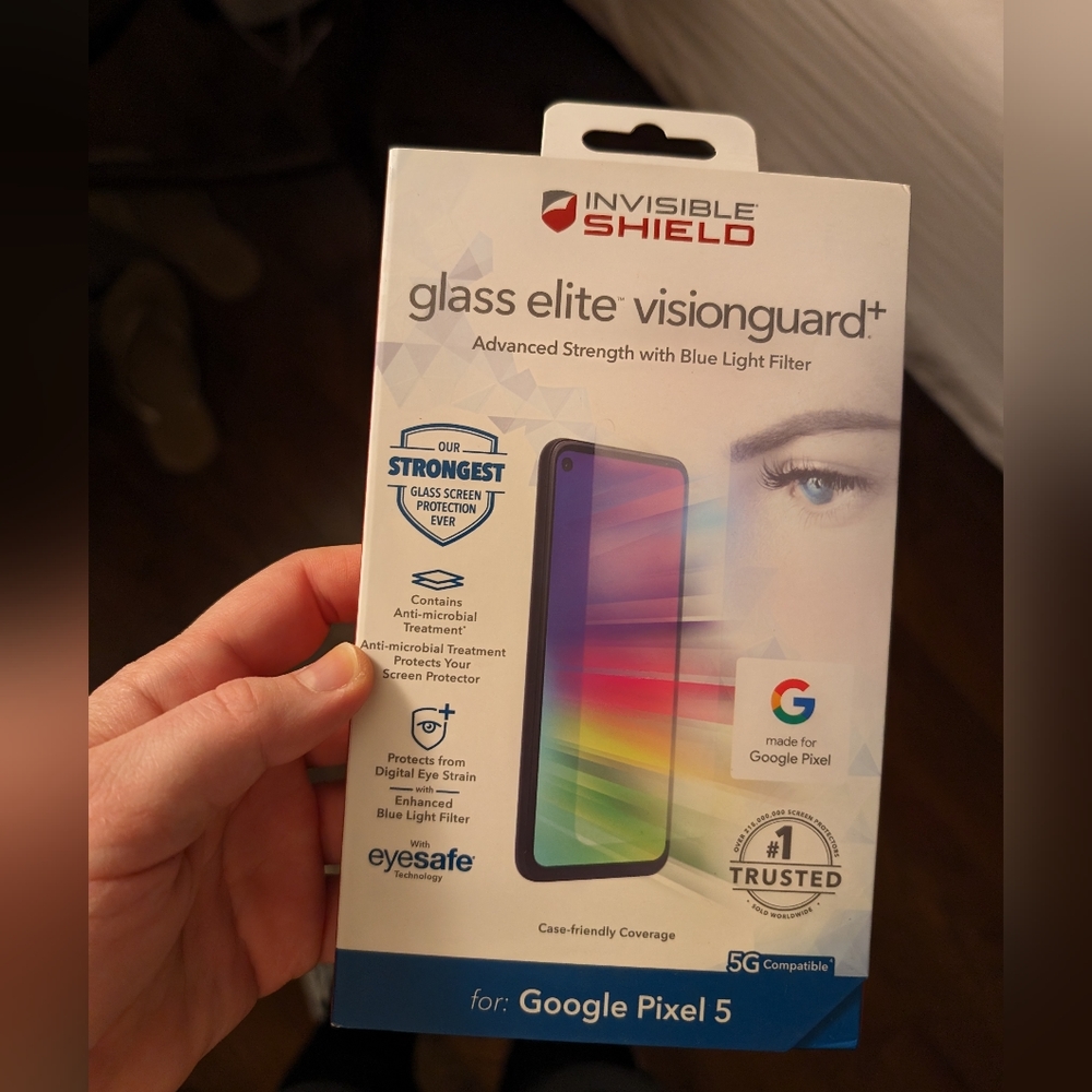ZAGG INVISIBLE SHIELD GLASS ELITE VISIONGUARD+ SCREEN PROTECTOR GOOGLE PIXEL 5